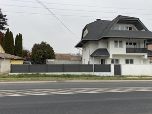 Hosszű antracit WPC kerítés